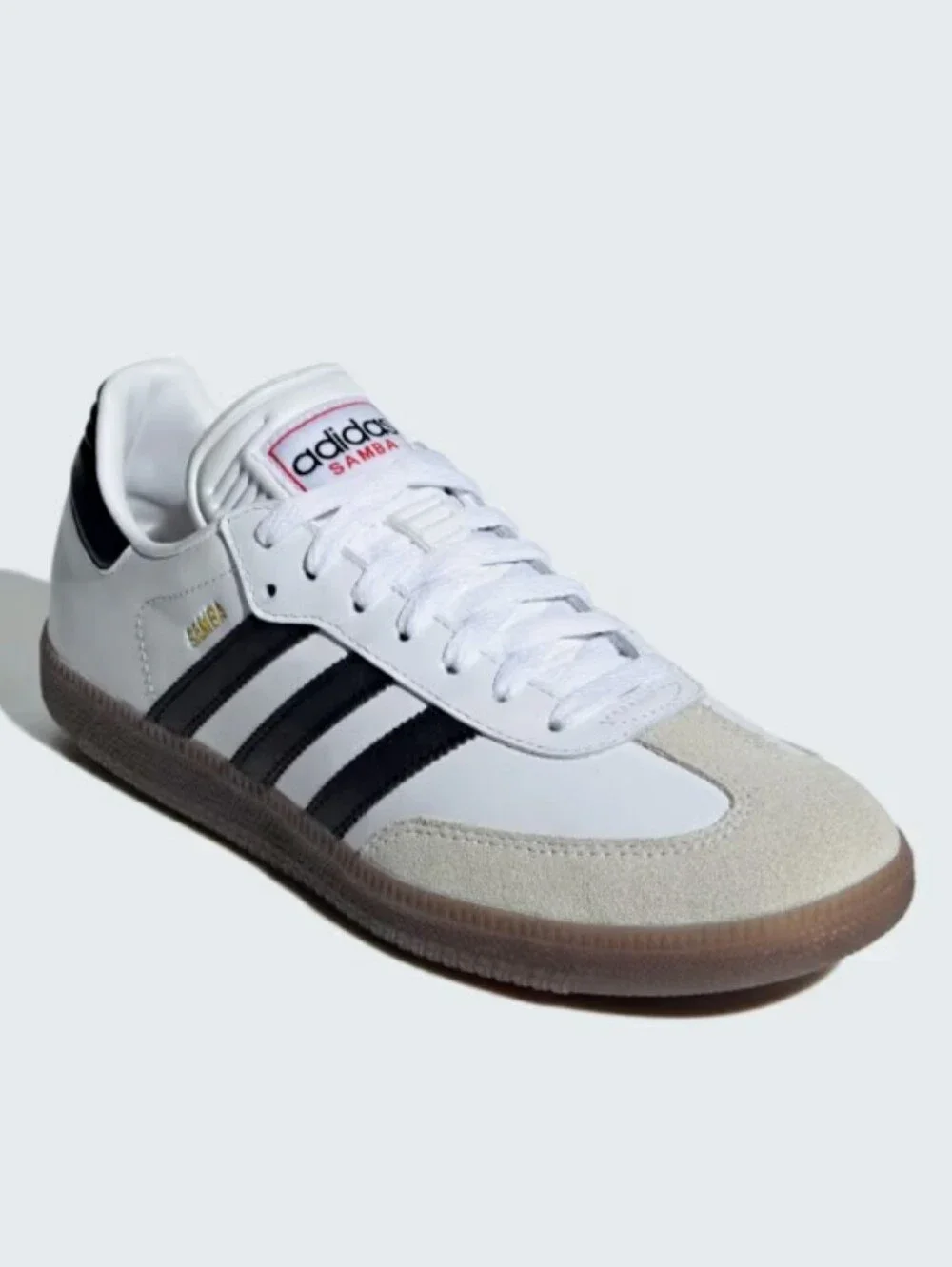 adidas White and Black Samba Low-Top Sneakers